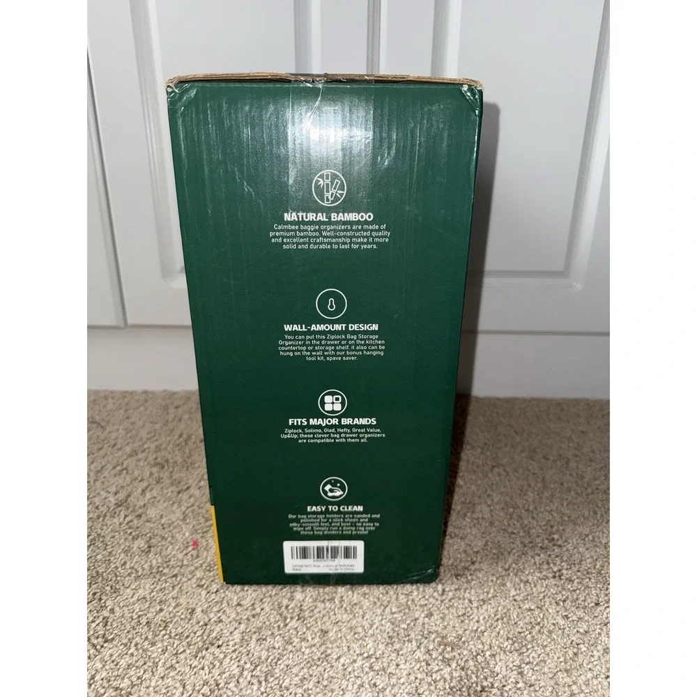 Calmbee Kitchen Solutions‎ Bamboo Food Storage Bag Organizer